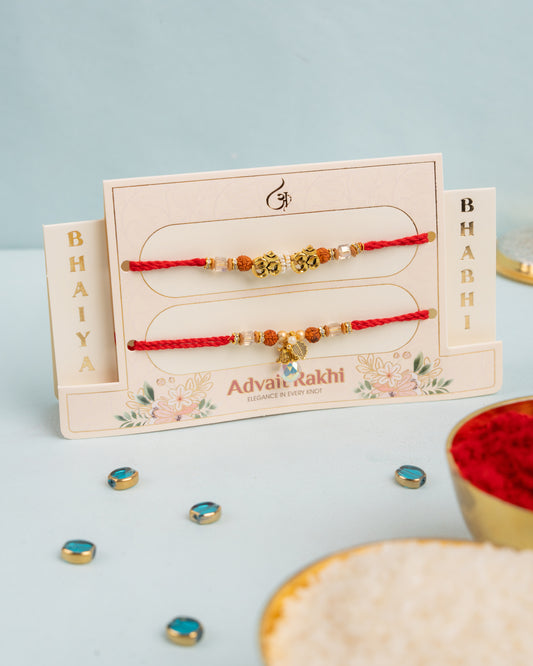 Om Shringaar Bhai Bhabhi Rakhi set
