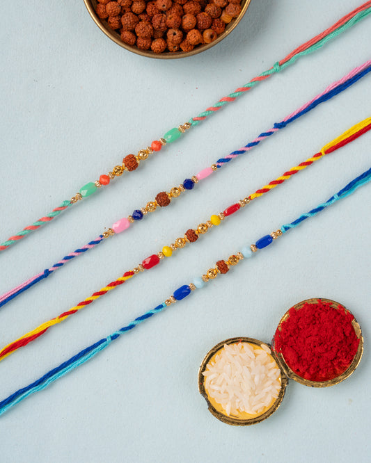 Rudraksh Rangrez Rakhi set (4pc)