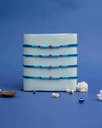 Delicate Evil Eye Rakhi set (4pc)