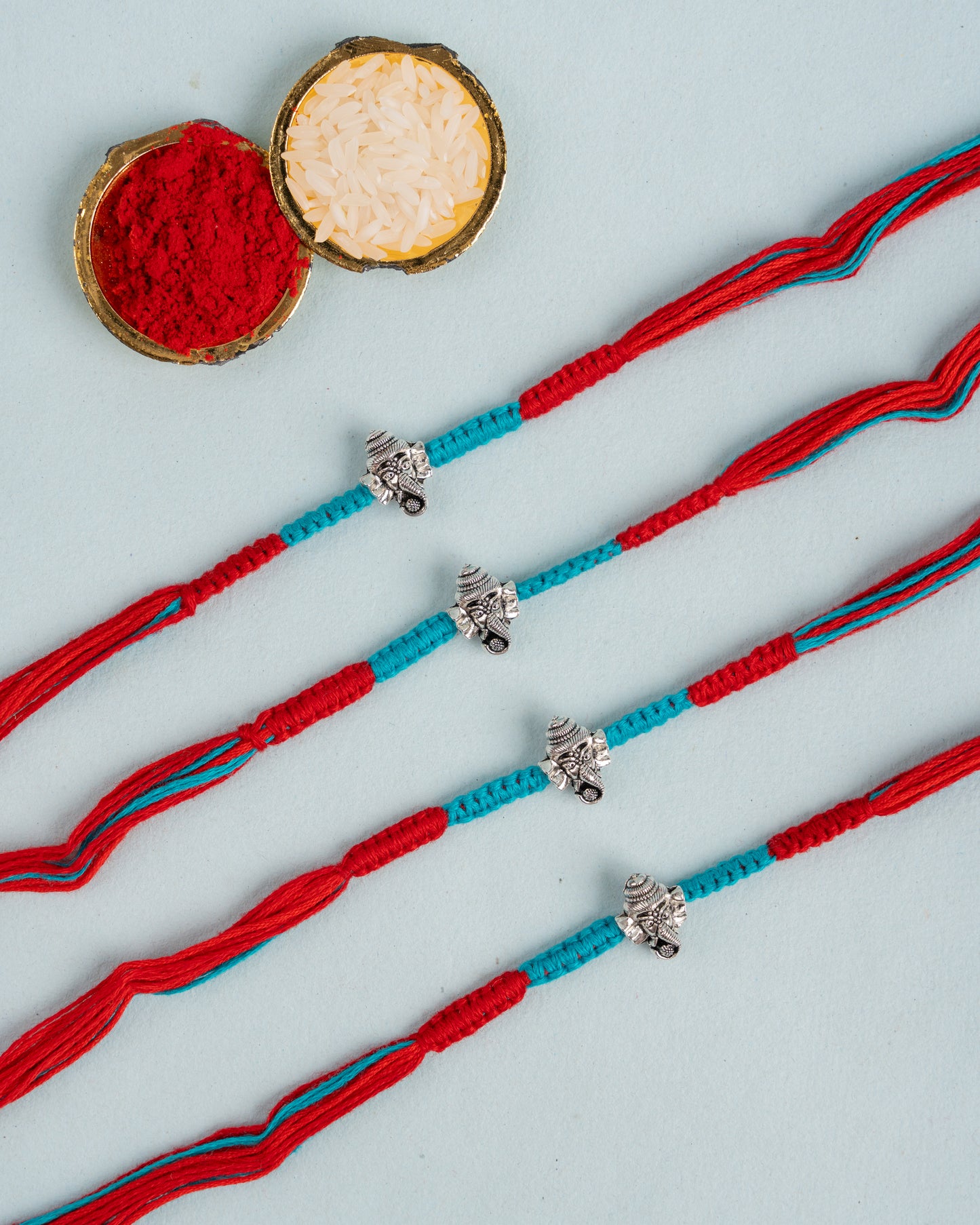 Shree Gajmukh Rakhi Set (4pc)