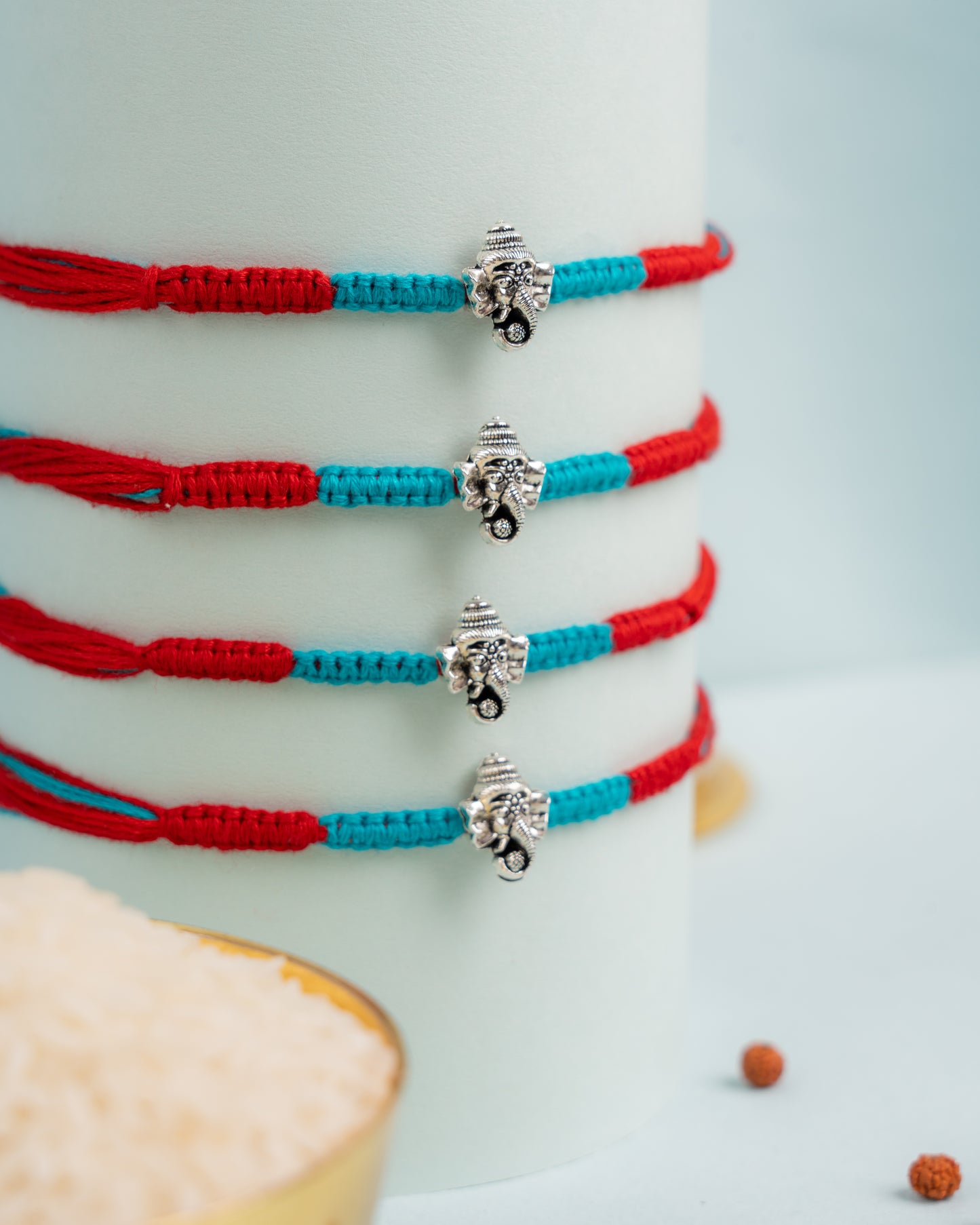 Shree Gajmukh Rakhi Set (4pc)