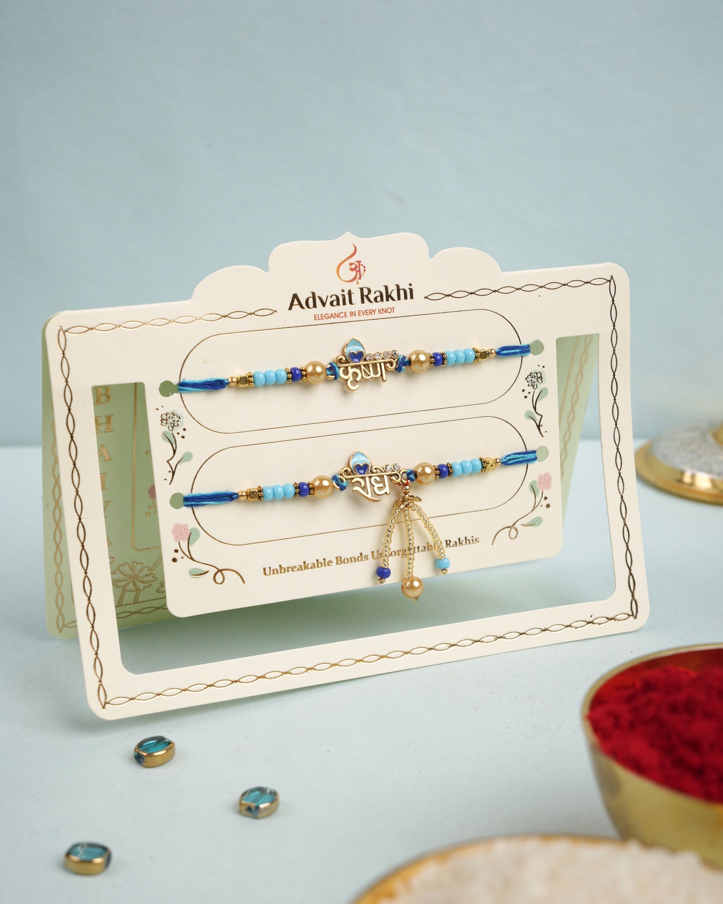 Radha-Krishna Bhaiya Bhabhi Rakhi Set