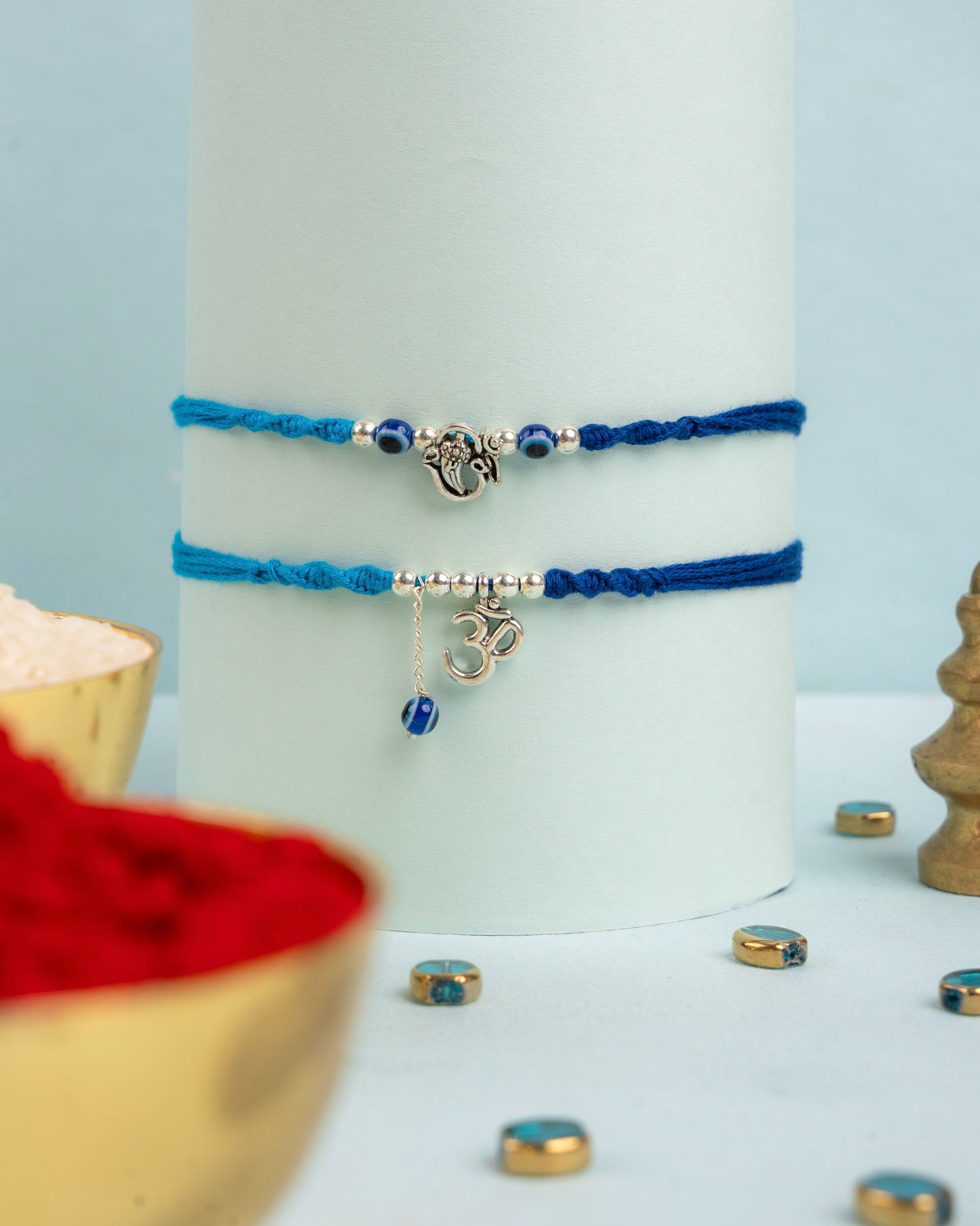 Om Ganesh Bhai Bhabhi Rakhi Set